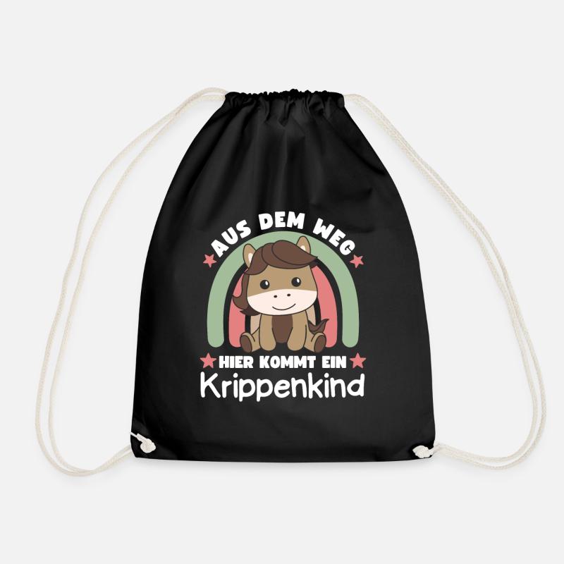 Aus Dem Weg Hier Kommt Ein Krippenkind Pferd - Turnbeutel - Schwarz