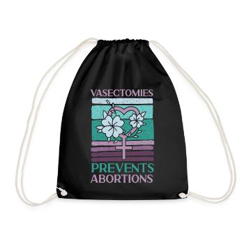 Feminist Vasectomies Prevents - Drawstring Bag - black - Front
