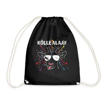 Kölle Alaaf Kölsch Karneval Fasching Konfetti Köln - Turnbeutel - Schwarz - Vorne