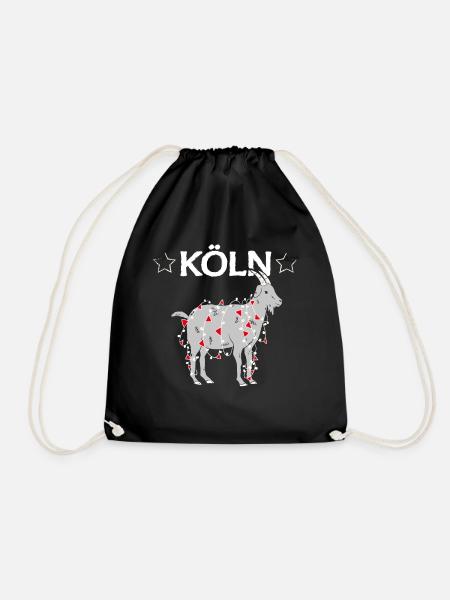 Köln Cologne Colonia Kölle Geißbock Fußballfan - Turnbeutel - Schwarz