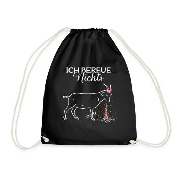 Konfetti Kotzen Karneval Fasching Kölsch Geißbock - Turnbeutel - Schwarz - Vorne