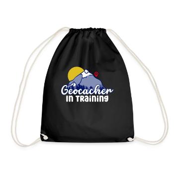 Géocacheur en formation - Geocaching Geocacher - Sac de sport léger - noir - Devant