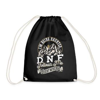 Ich werde verfolgt - DNF - Geocaching Geocacher - Turnbeutel - Schwarz - Vorne