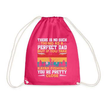 Fishing Kayak Paddling - Drawstring Bag - fuchsia - Front