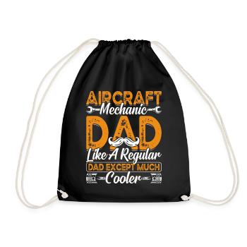 Love Airplane aviation - Drawstring Bag - black - Front