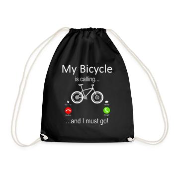 Mon vélo m’appelle et je dois y aller - Sac de sport léger - noir - Devant
