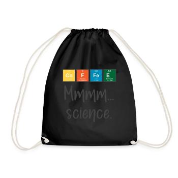 COFFEE - Mmmm... science - Drawstring Bag - black - Front