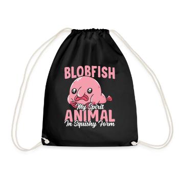 blobfisch kleidung für kinder Spirit Animal - Turnbeutel - Schwarz - Vorne