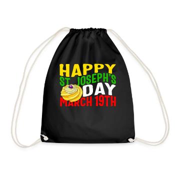 St. Joseph's Day Shirt, Happy St Joseph's Day - Turnbeutel - Schwarz - Vorne