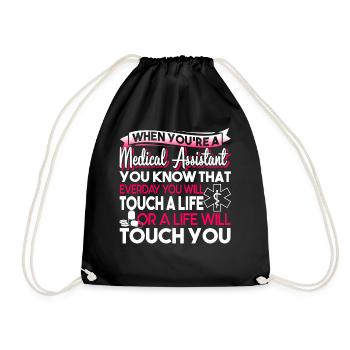 Medical Assistant When You're A Medical Assistant - Drawstring Bag - black - Front