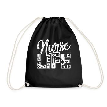 Nurse Life The Best Life In The World - Drawstring Bag - black - Front