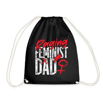 Papa féministe enragé Père féministe - Sac de sport léger - noir - Devant