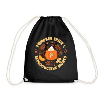 Feminist Fall Autumn Pumpkin Spice - Turnbeutel - Schwarz - Vorne