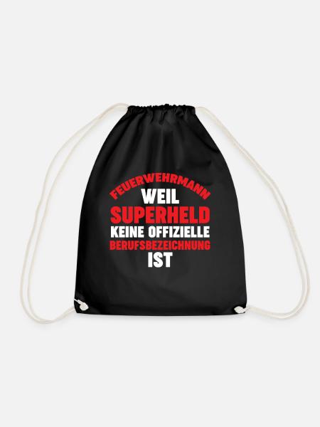 Feuerwehrmann Feuerwehr - Turnbeutel - Schwarz