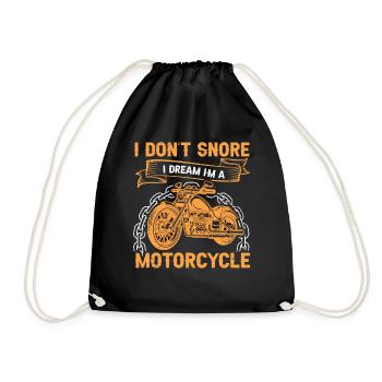 Je ne ronfle pas Je rêve que je suis un motard moto - Sac de sport léger - noir - Devant
