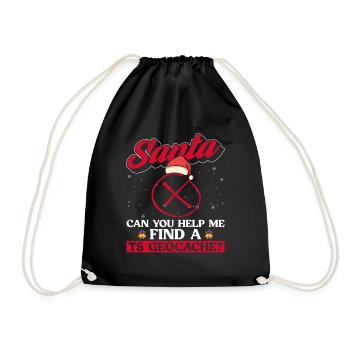 Geocache Geocaching Geocacher Christmas - Drawstring Bag - black - Front