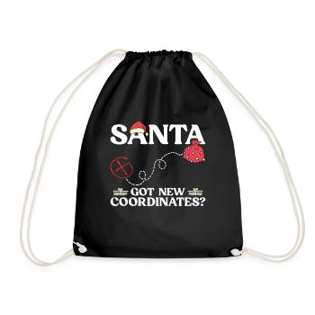Géocachette Cadeau de Noël Geocacher - Sac de sport léger - noir - Devant