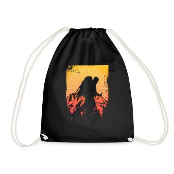Geocacher Retro - Geocaching Geocacher - Sac de sport léger - noir - Devant