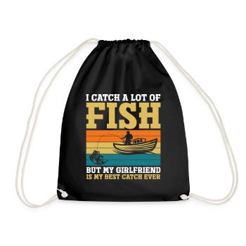 Fishing Kayak Paddling - Drawstring Bag - black - Front