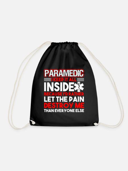 Paramedic Paramedic I Keep It All Inside - Drawstring Bag - black