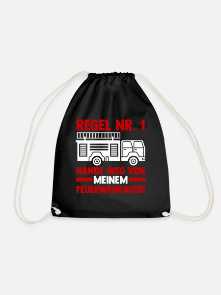 Feuerwehrauto Feuerwehrmann Feuerwehr - Turnbeutel - Schwarz