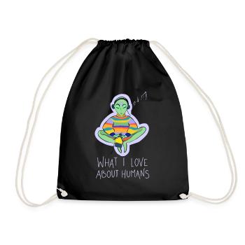 Ce que j’aime dans la conspiration des humains - Sac de sport léger - noir - Devant