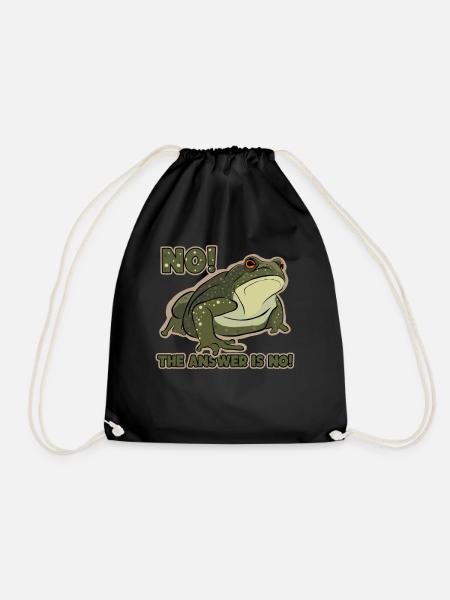 The Answer Is No Kaulquappe Laubfrosch Kröte - Turnbeutel - Schwarz