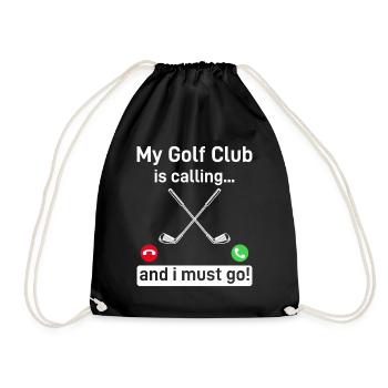Mon club de golf m’appelle et je dois y aller! Golf amusant - Sac de sport léger - noir - Devant