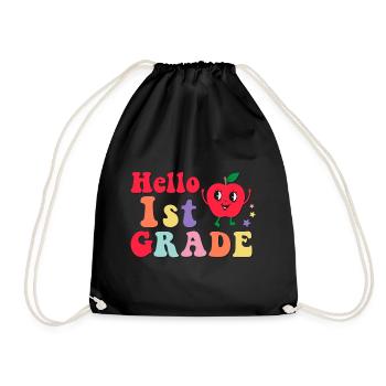Bonjour 1ère année de rentrée scolaire Premier jour - Sac de sport léger - noir - Devant