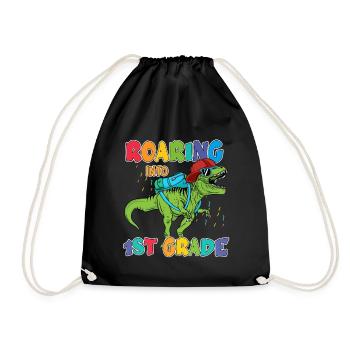 Hello 1st Grade Back To School First Day - Drawstring Bag - black - Front