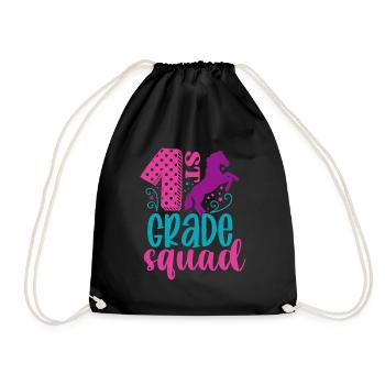 Bonjour 1ère année de rentrée scolaire Premier jour - Sac de sport léger - noir - Devant