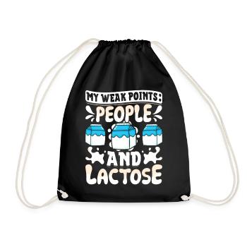 Produits laitiers intolérants au lactose - Sac de sport léger - noir - Devant