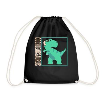 Chemise de sensibilisation à la perte auditive, Cochlearsaurus - Sac de sport léger - noir - Devant