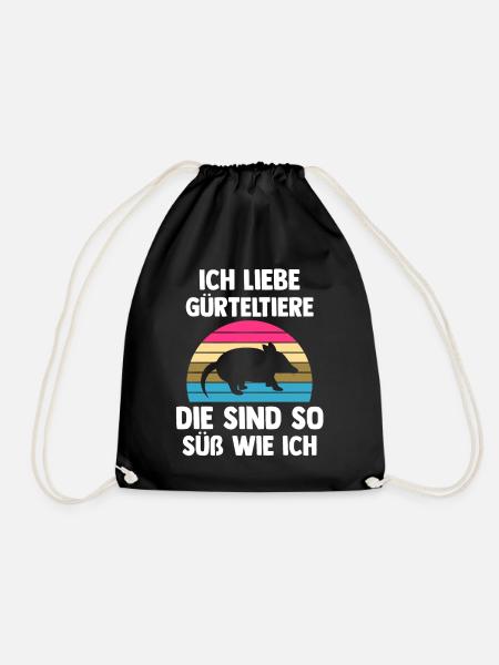 Gürteltier - Turnbeutel - Schwarz