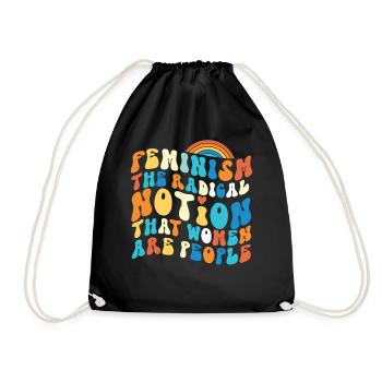 Feminist Feminism The Radical - Drawstring Bag - black - Front