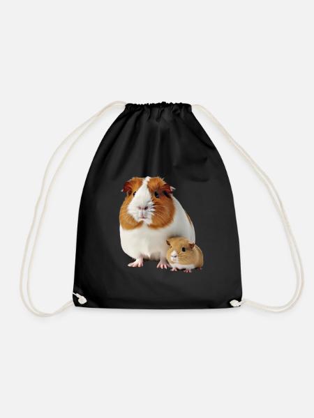 Niedliches Meerschweinchen Meerschweinchen Kind - Turnbeutel - Schwarz