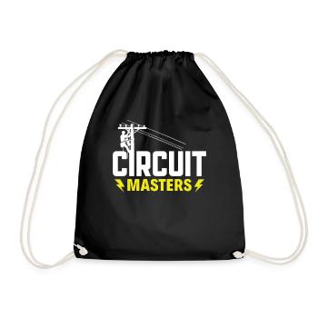 Circuit Masters - Elektroinstallateur - Turnbeutel - Schwarz - Vorne