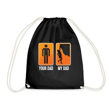 Indoor Climbing Your Dad My Dad Loves Bouldering - Turnbeutel - Schwarz - Vorne