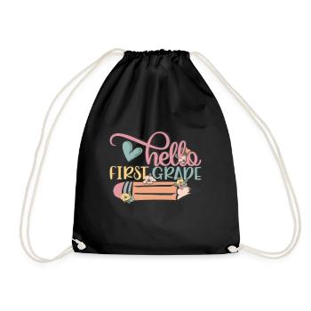 Bonjour 1ère année de rentrée scolaire Premier jour - Sac de sport léger - noir - Devant