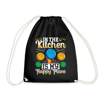 Funny Bocce Game - Drawstring Bag - black - Front