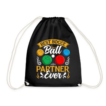 Funny Bocce Game - Drawstring Bag - black - Front