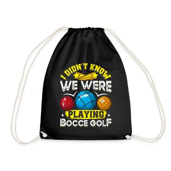 Funny Bocce Game - Drawstring Bag - black - Front