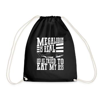 Megalodon est réel - Megalodon Shark Funny Dicton - Sac de sport léger - noir - Devant