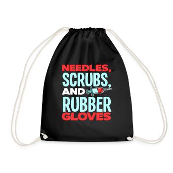 Puncture force - Drawstring Bag - black - Front