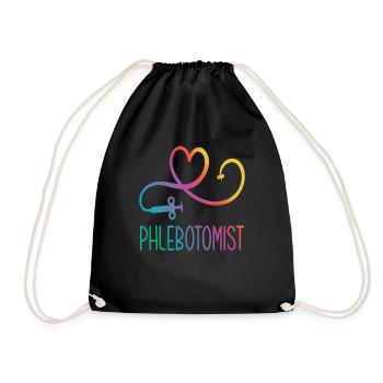 Puncture force - Drawstring Bag - black - Front