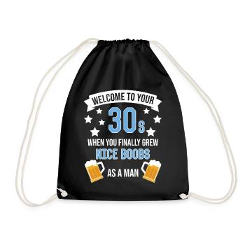 Bienvenue à vos seins de la trentaine - Sac de sport léger - noir - Devant