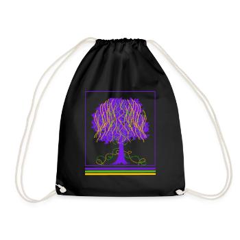 Chemise Mardi Gras Fleur De Lis, arbre de Mardi Gras - Sac de sport léger - noir - Devant