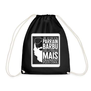 Chemise de parrain, je suis un parrain barbu - Drawstring Bag - black - Front