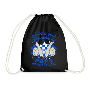 Chemise de grand-père, c'est ce qu'un t-shirt - Drawstring Bag - black - Front