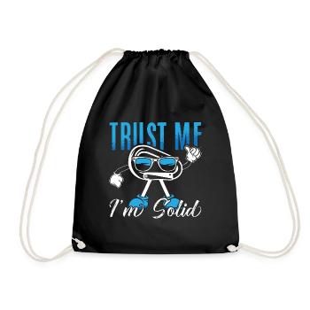 Rock Climbing Trust Me I'm Solid Mountaineering - Turnbeutel - Schwarz - Vorne